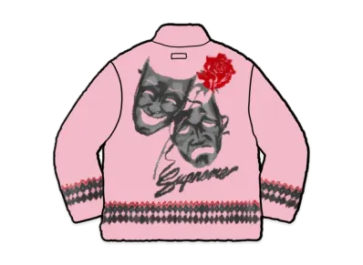 Supreme Drama Mask Fleece Jacket "Pink"
