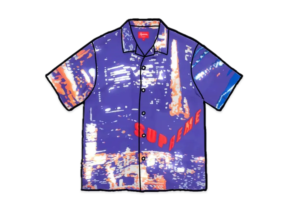 Supreme City Lights Rayon S/S Shirt "Purple"