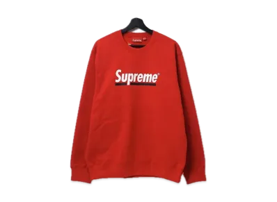 Supreme Underline Crewneck "Red"