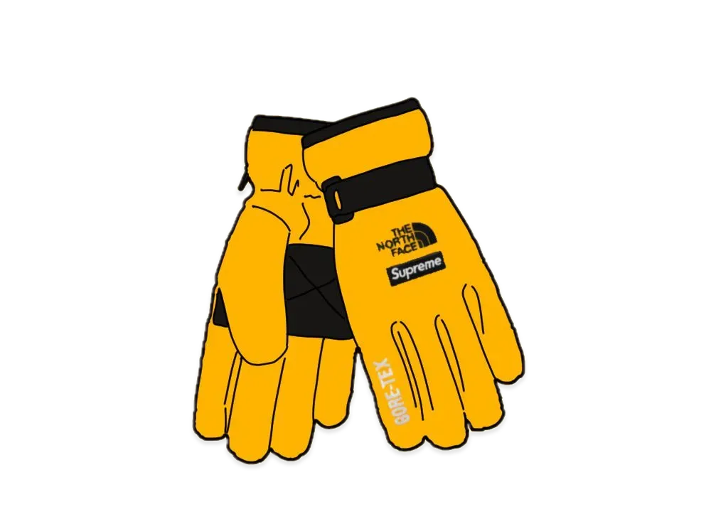 Supreme x The North Face RTG Fleece Gloves "Yellow"