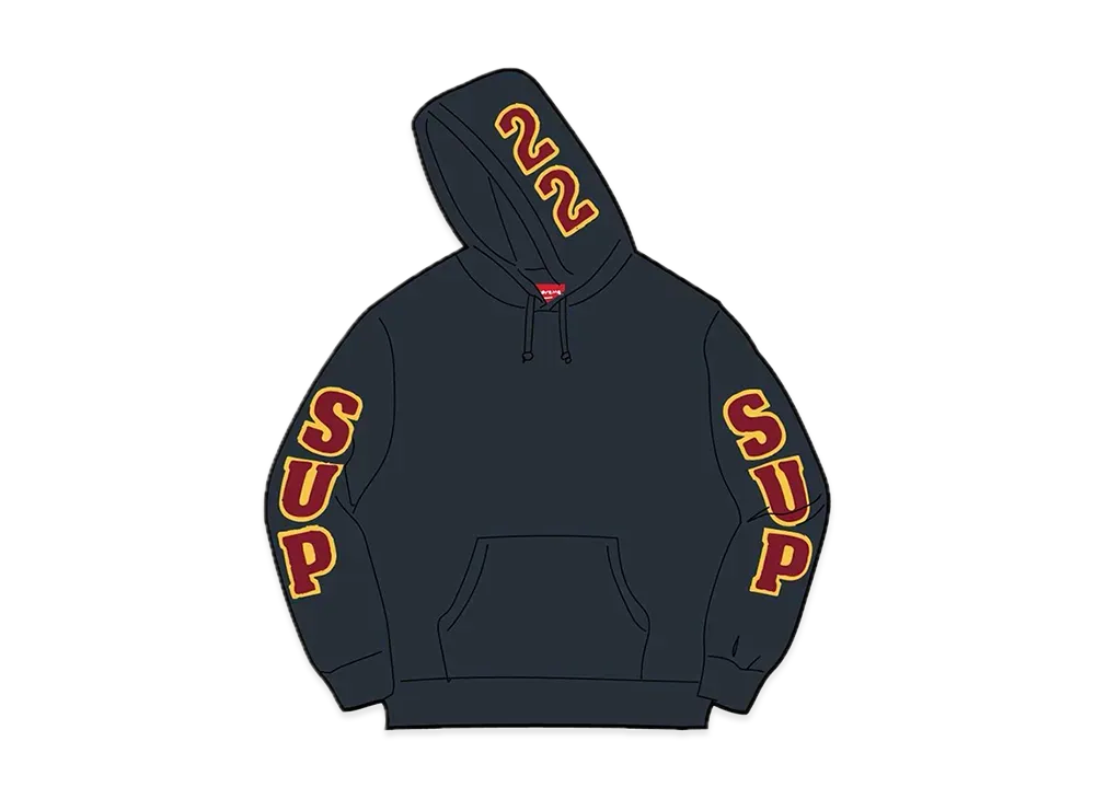 Supreme Team Chenille Hooded Sweatshirt "Navy"