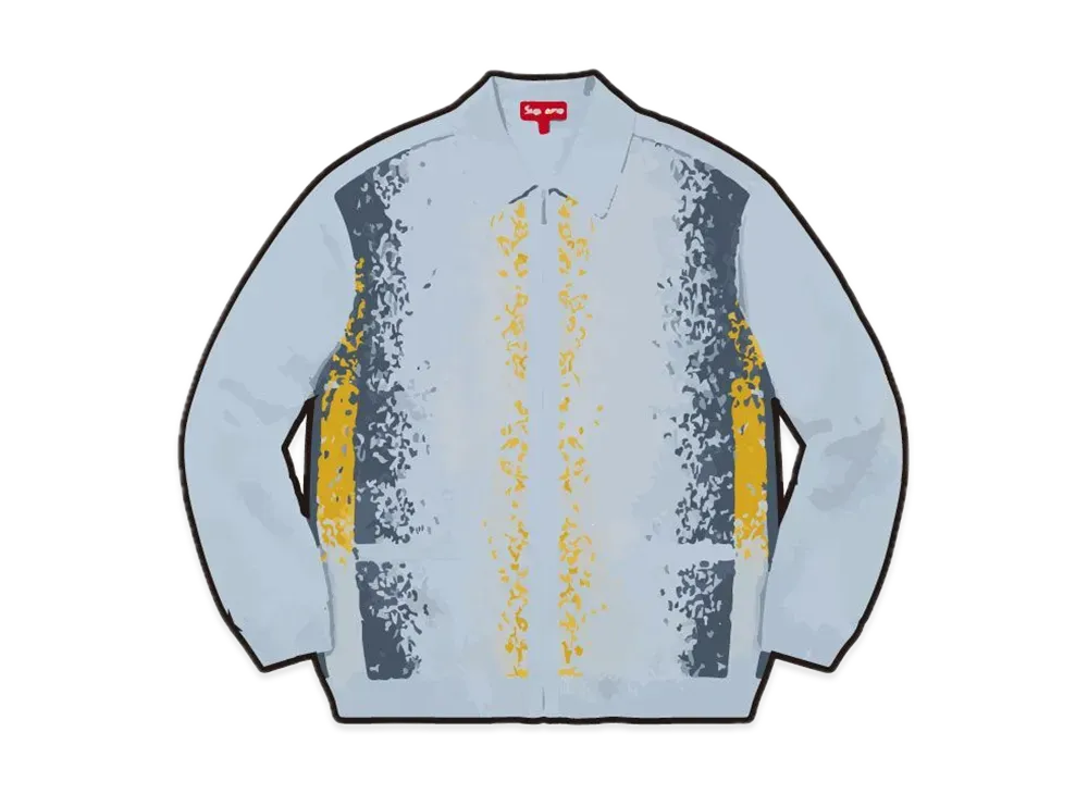 Supreme Gradient Stripe Zip Up Cardigan "Light Slate"