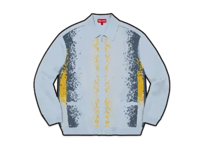 Supreme Gradient Stripe Zip Up Cardigan "Light Slate"