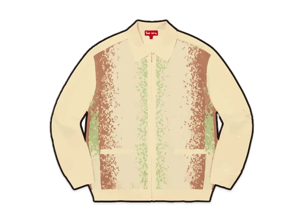 Supreme Gradient Stripe Zip Up Cardigan "Pale Yellow"