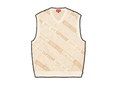 Supreme Stripe Sweater Vest "White"