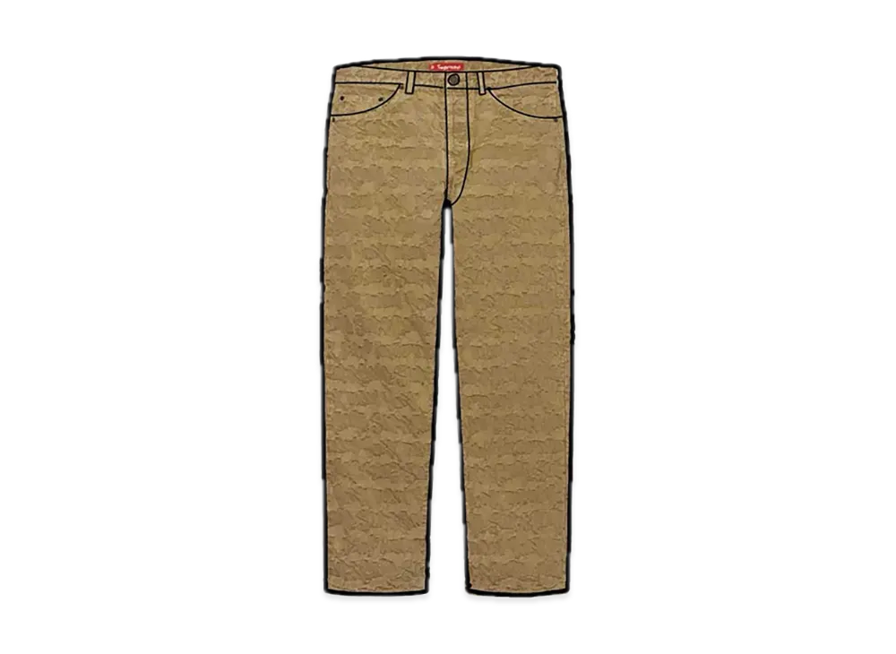 Supreme Fat Tip Jacquard Regular Jean "Olive"