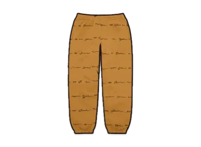 Supreme Script Stripe Sweatpant "Dark Mustard"