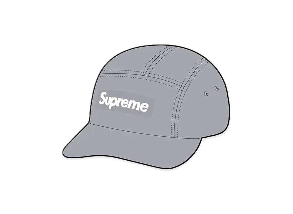 Supreme Washed Chino Twill Camp Cap "Grey"(22SS)