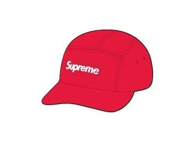 Supreme Washed Chino Twill Camp Cap "Red"(22SS)