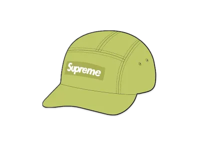 Supreme Washed Chino Twill Camp Cap "Dark Lime"(22SS)