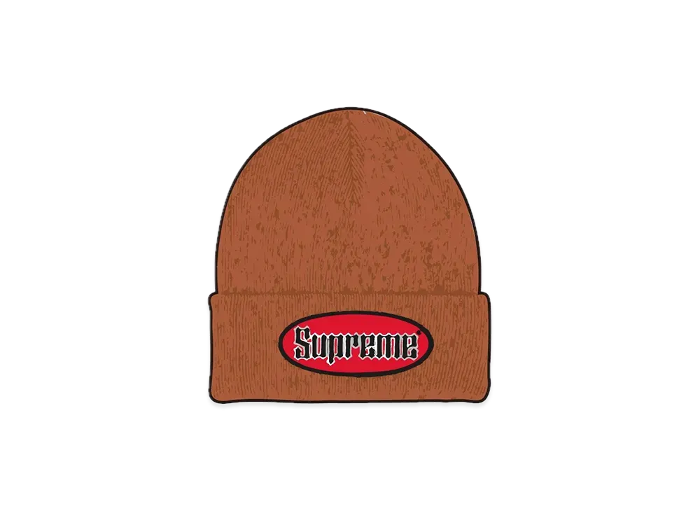 Supreme Oval Patch Beanie "Rust"