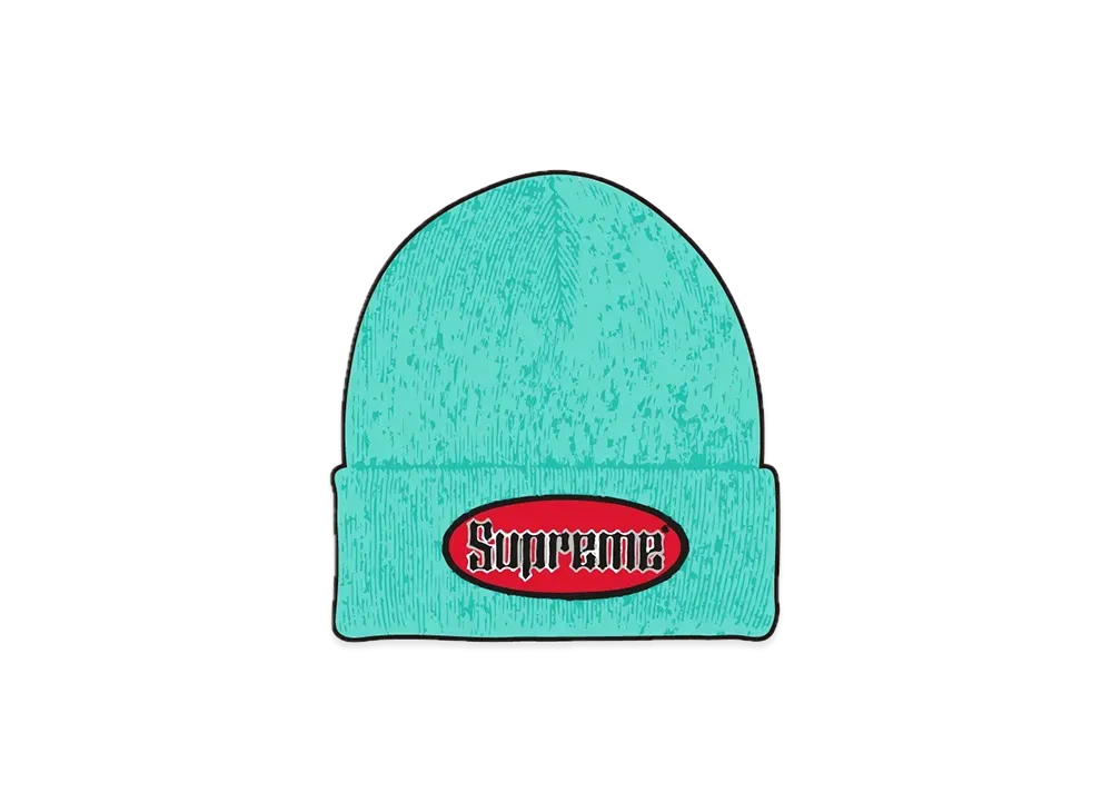 Supreme Oval Patch Beanie "Turquoise"