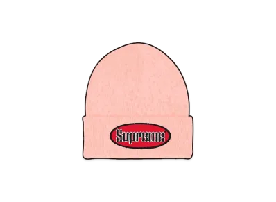 Supreme Oval Patch Beanie "Pink"