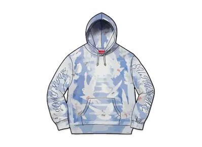 Supreme Doves Hooded Sweatshirt "Blue"