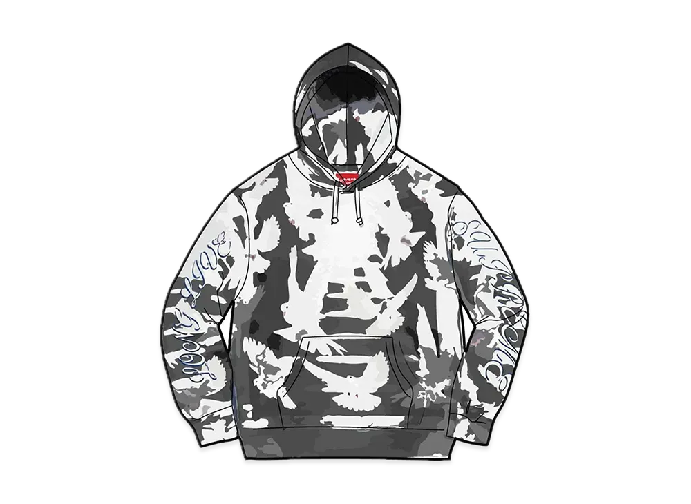 Supreme Doves Hooded Sweatshirt "Black"