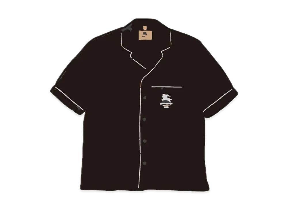 Supreme / Burberry Silk S/S Pajama Shirt "Black"