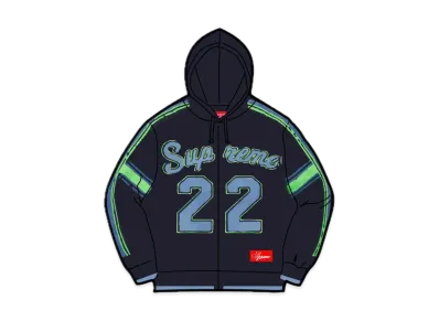 Supreme Sport Zip Up Hooded Sweater "Navy"
