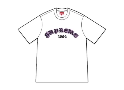 Supreme Old English Glow S/S Top "White"