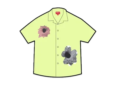 Supreme Nate Lowman S/S Shirt "Pale Yellow"