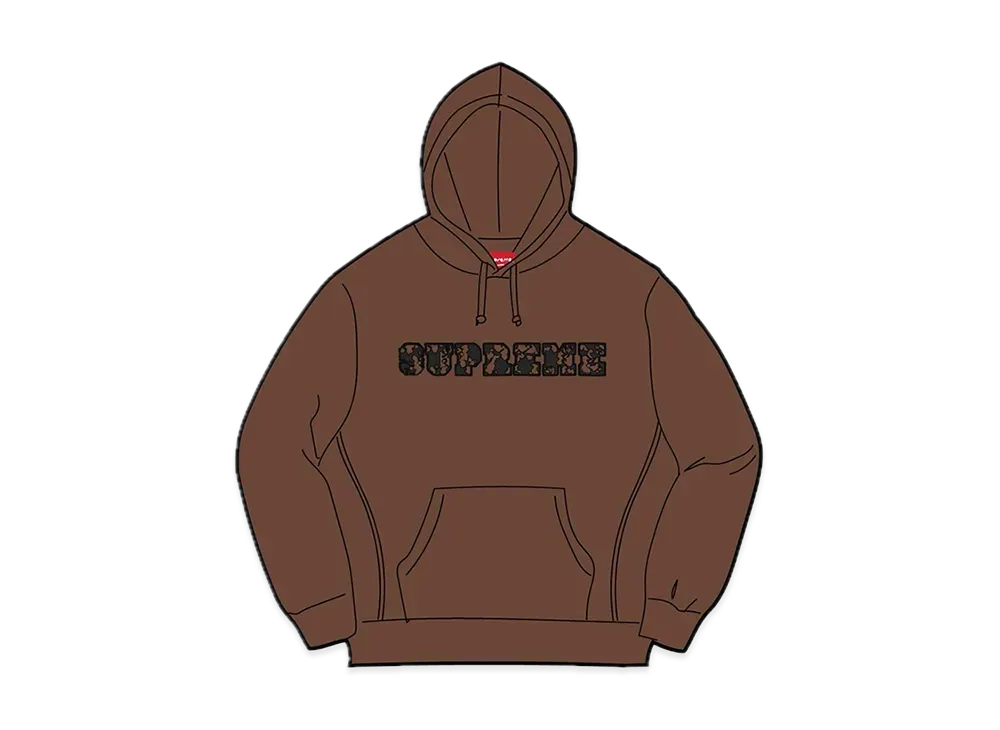 シュプリーム レース フーディー スウェットシャツ "ダーク ブラウン"