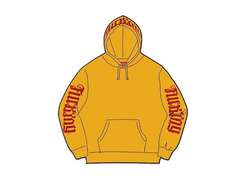 Supreme Ambigram Hooded Sweatshirt "Bright Gold"