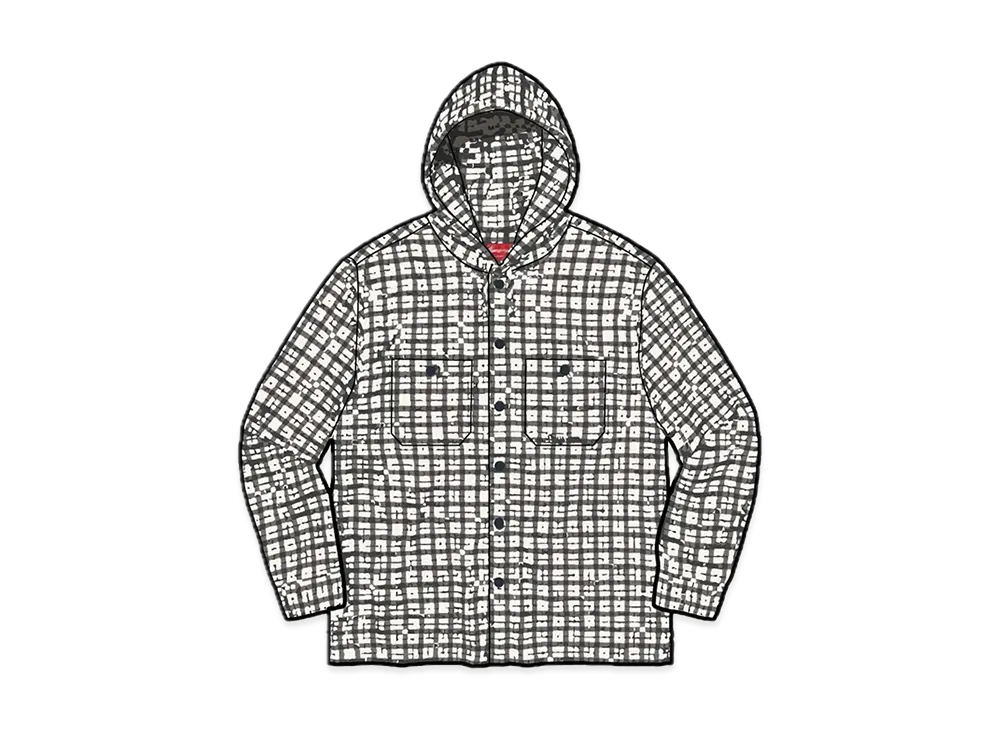 Supreme Mini Plaid Hooded Shirt "White"