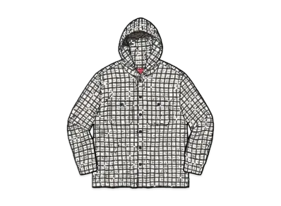 Supreme Mini Plaid Hooded Shirt "White"