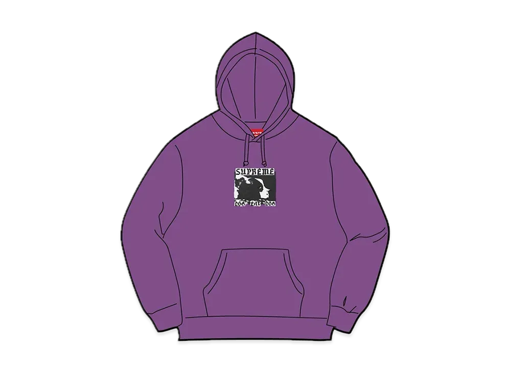 Supreme Dog Eat Dog Hooded Sweatshirt "Purple"