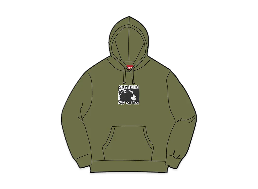 Supreme Dog Eat Dog Hooded Sweatshirt "Olive"