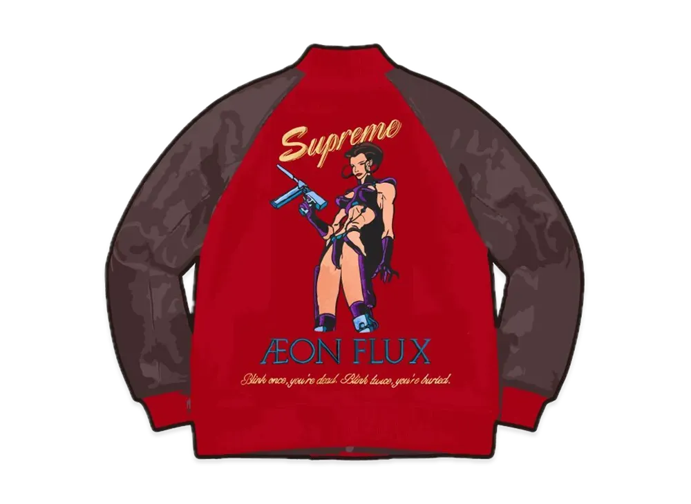 Supreme Aeon Flux Varsity Jacket "Red"