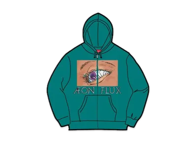 Supreme Aeon Flux Zip Up Hooded Sweatshirt "Teal"