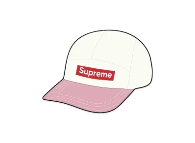 Supreme 2-Tone Twill Camp Cap "White"