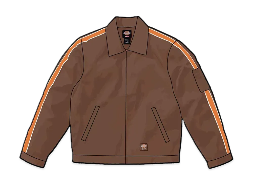 Supreme x Dickies Stripe Eisenhower Jacket "Brown"