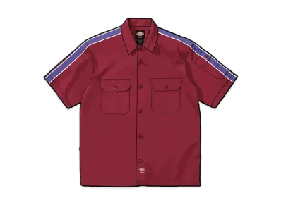 Supreme x Dickies Stripe S/S Work Shirt "Maroon"