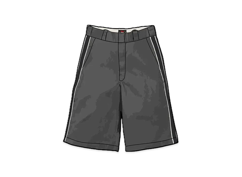 Supreme x Dickies Stripe 13 Loose Fit Work Short "Charcoal"