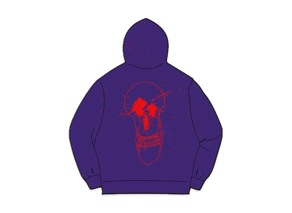 Supreme Ralph Steadman Skull Hooded Sweatshirt "Purple"