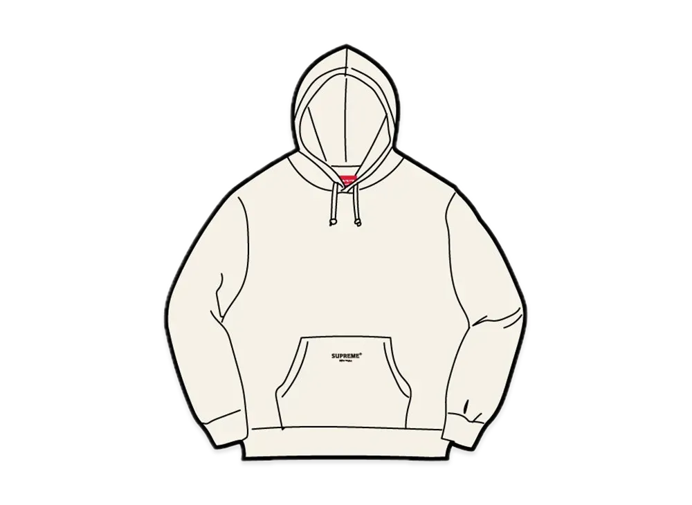 Supreme Micro Logo Hooded Sweatshirt "Natural"