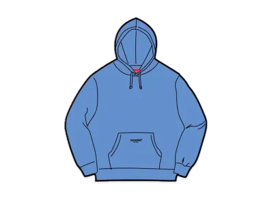Supreme Micro Logo Hooded Sweatshirt "Light Blue"