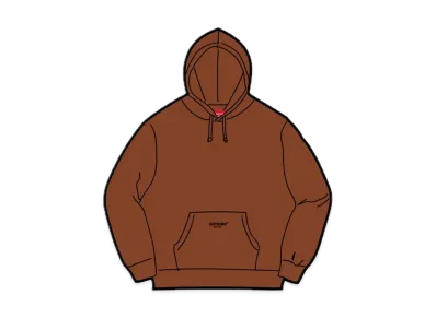 Supreme Micro Logo Hooded Sweatshirt "Brown"