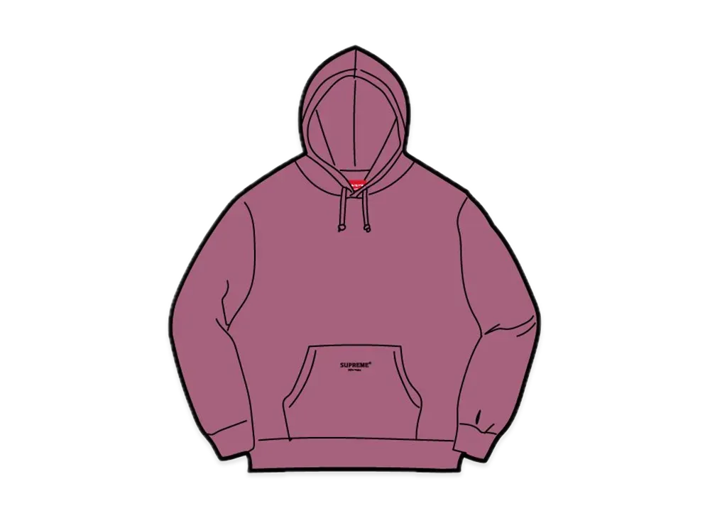 Supreme Micro Logo Hooded Sweatshirt "Dusty Plum"