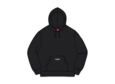 Supreme Micro Logo Hooded Sweatshirt "Black"