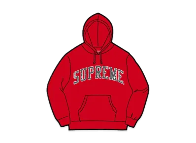 Supreme Stars Arc Hooded Sweatshirt "Red"