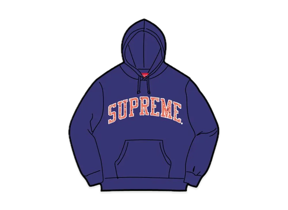 Supreme Stars Arc Hooded Sweatshirt "Dark Royal"
