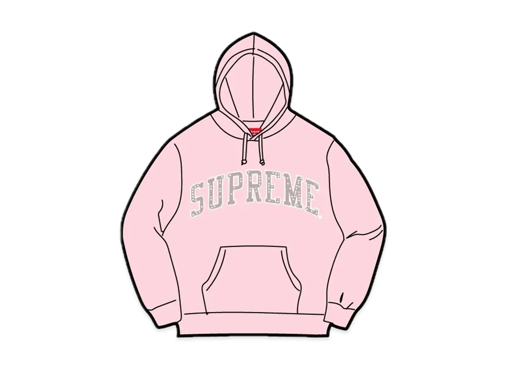 Supreme Stars Arc Hooded Sweatshirt "Light Pink"