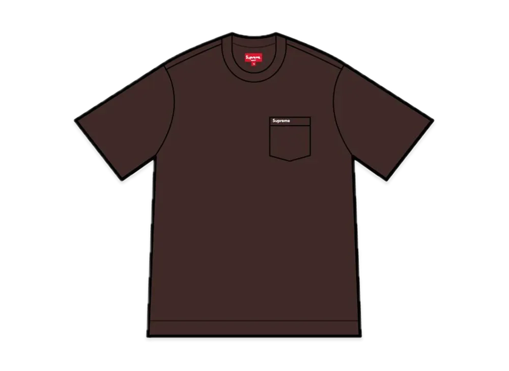 Supreme S/S Pocket Tee "Dark Brown"(22SS)