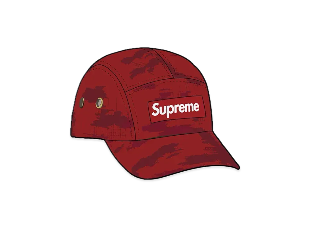 Supreme Broken Camo Camp Cap "Red"