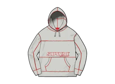 Supreme Coverstitch Hooded Sweatshirt "Heather Grey"