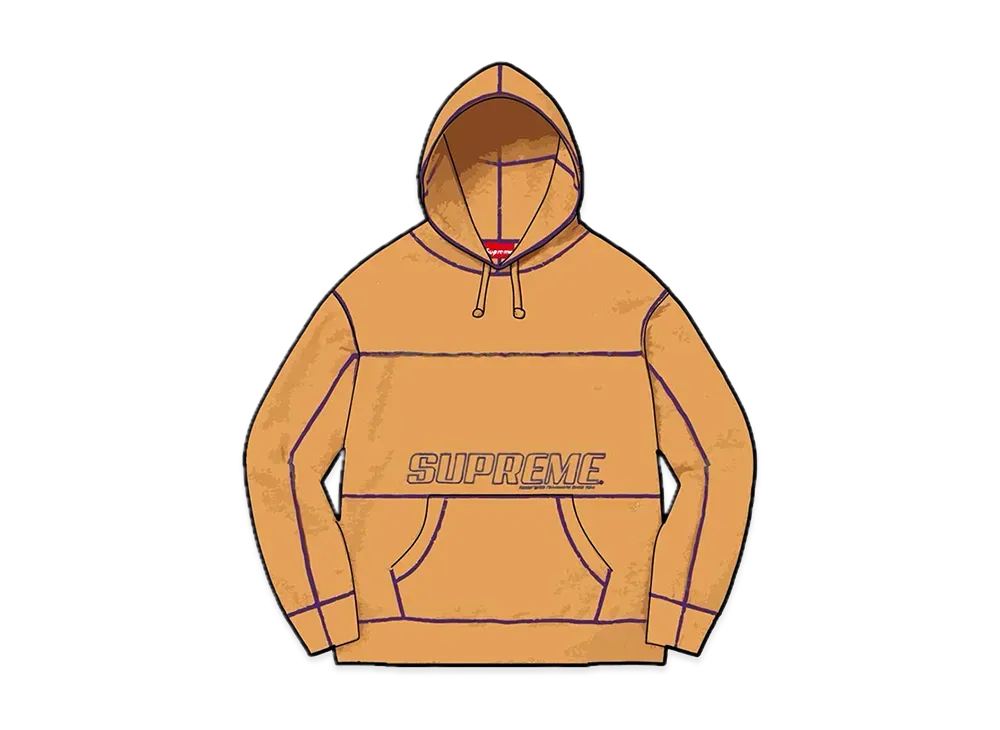 Supreme Coverstitch Hooded Sweatshirt "Dusty Gold"