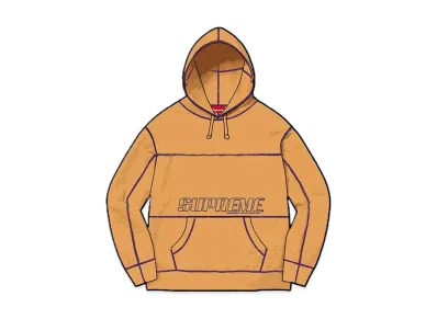 Supreme Coverstitch Hooded Sweatshirt "Dusty Gold"
