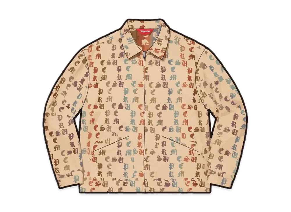 シュプリーム グラディエント ジャカード デニム ワーク ジャケット "タン"